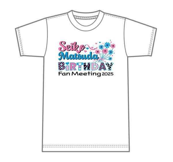 画像1: BIRTHDAY F.M 2025 Tシャツ WHITE (1)